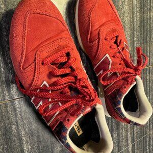 New Balance NB 996 Suede Comfort Sneakers Women's Size 8.5 Medium Red Tartan Pla